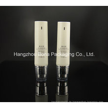 Luxury Customized Metalic Silber Kunststoff Oval Airless Lotion Pump Tube
